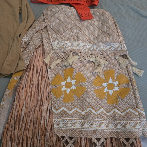EUC Disney Store Moana 2 piece Cosplay Halloween Costume Girls Size 9/10 - Picture 4 of 7